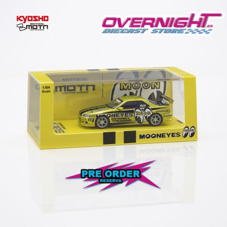 - PREORDER - Kyosho MOTN Nissan Skyline GT-R R34 Mooneyes 1 2026 - con LED - Escala 1/64 07134LM1