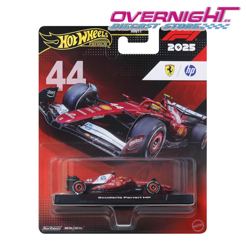 Hot Wheels Premium Formula 1 2025 Scuderia Ferrari HP Lewis Hamilton n44 Escala 1/64 JKD86