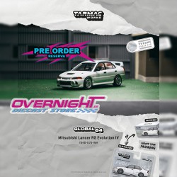 - PREORDER - Tarmac Works Mitsubishi Lancer RS Evolution IV White 1996 - Escala 1/64 T64G-076-WH