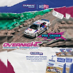 - PREORDER - Tarmac Works Mitsubishi Lancer Evolution Hong Kong Beijing Rally 2025 - Escala 1/64 T64G-048-25HKBR31