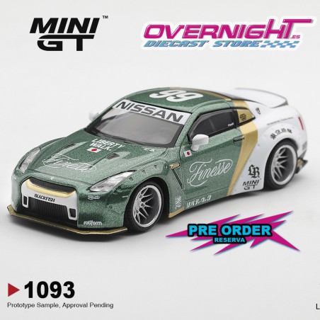 - PREORDER - Mini GT Nissan GT-R R35 LB Works Type 1 With Custom Ducktail Auto Finesse 2025 - Escala 1/64 - MGT01093-L
