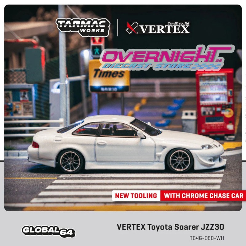 Tarmac Works Vertex Toyota Soarer JZZ30 blanco  Escala 1/64 T64G-080-WH