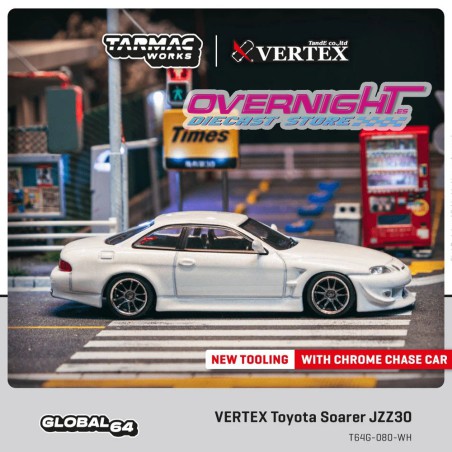 Tarmac Works Vertex Toyota Soarer JZZ30 blanco  Escala 1/64 T64G-080-WH