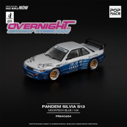 Pop Race Pandem Silvia S13 Moontech Blue Escala 1/64 PR640264