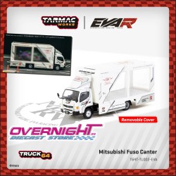 Tarmac Works Camion Mitsubishi Fuso Canter Eva Racing blanco Escala 1/64 T64T-TL002-EVA