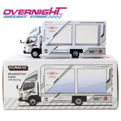 Tarmac Works Camion Mitsubishi Fuso Canter Eva Racing blanco Escala 1/64 T64T-TL002-EVA