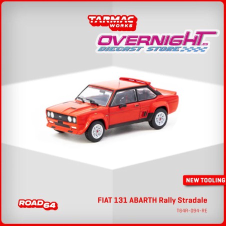 Tarmac Works Fiat 131 Abarth Rally Stradale Rojo Escala 1/64 T64R-094-RE