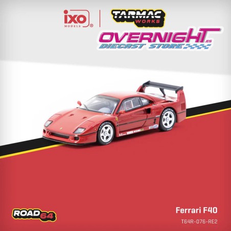 Tarmac Works Ferrari F40 rojo Escala 1/64 T64R-076-RE2