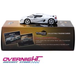 Tarmac Works Koenigsegg CC850 blanco con 2 Tarmac Cards Escala 1/64 T64G-TL051-WH