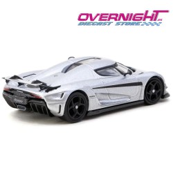 Tarmac Works Koenigsegg Regera Silver Metallic con 2 Tarmac Cards Escala 1/64 T64G-TL017-SL