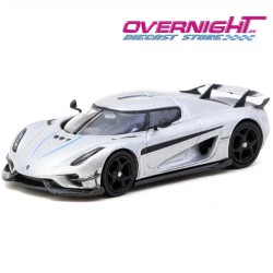 Tarmac Works Koenigsegg Regera Silver Metallic con 2 Tarmac Cards Escala 1/64 T64G-TL017-SL