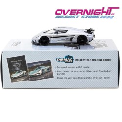 Tarmac Works Koenigsegg Regera Silver Metallic con 2 Tarmac Cards Escala 1/64 T64G-TL017-SL
