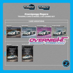 Tarmac Works Koenigsegg Regera Silver Metallic con 2 Tarmac Cards Escala 1/64 T64G-TL017-SL