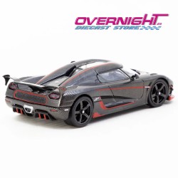 Tarmac Works Koenigsegg Agera Rs Black Carbon Fiber and red Escala 1/64 T64G-TL005-BCF