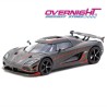 Tarmac Works Koenigsegg Agera Rs Black Carbon Fiber and red Escala 1/64 T64G-TL005-BCF