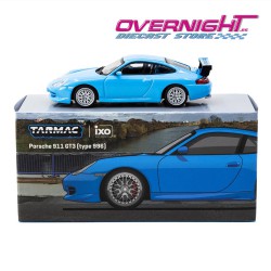 Tarmac Works Porsche 911 Gt3 Type 996 Light Blue Escala 1/64 T64G-069-BL