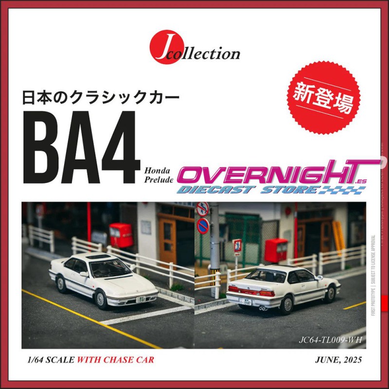 Tarmac Works Honda Prelude Ba4 Blanco Escala 1/64 JC64-TL009-WH