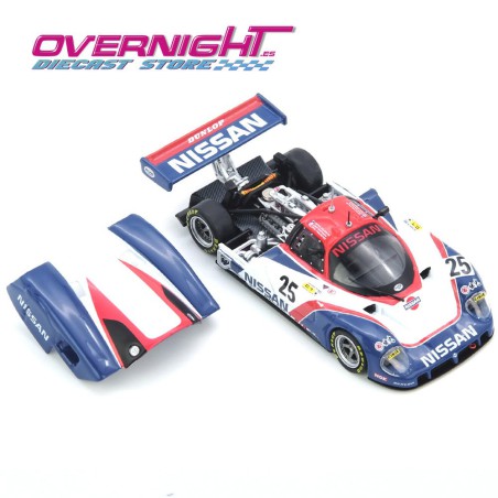 Inno64 1989 Nissan R89C Le Mans n23 Hasemi, Hoshino y Suzuki Escala 1/64 IN64-R89C-89LM23
