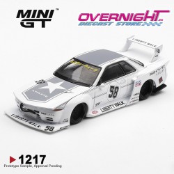 Mini GT Nissan GTR (R32) LB-Kaido Works Tas 2025 Escala 1/64 MGT01217-R