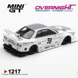 Mini GT Nissan GTR (R32) LB-Kaido Works Tas 2025 Escala 1/64 MGT01217-R