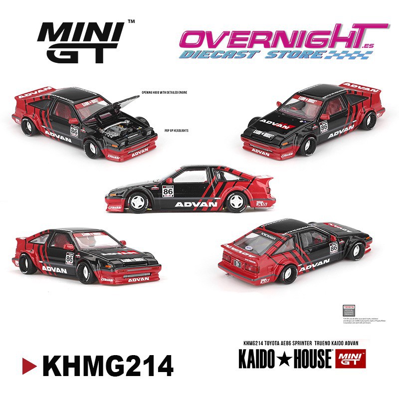 Mini GT Kaido House Toyota Ae86 Sprinter Trueno Kaido Advan 1983 Escala 1/64 KHMG214