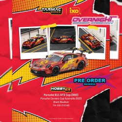 -PREORDER - Tarmac Works Porsche 991 (992) Gt3 Cup Brett Boulton Porsche Carrera Cup Australia 2025 Escala 1/64 T64-093-25CCA95