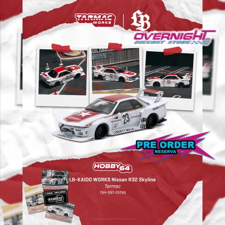 -PREORDER - Tarmac Works Nissan Skyline (R32) Lb - Kaido Works Tarmac Cards 2026 Escala 1/64 T64-097-25TAS