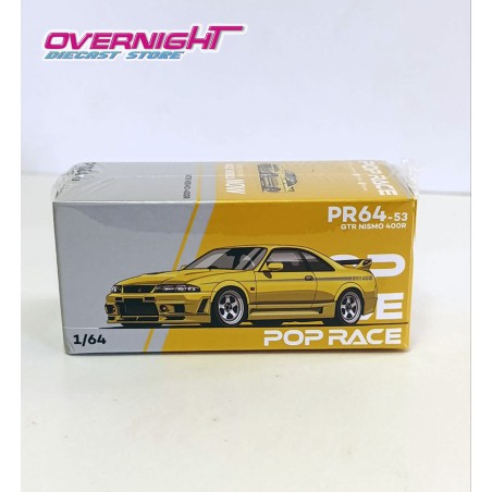 Nissan Skyline GT-R Nismo 400R, Yellow - Pop Race - Escala 1/64