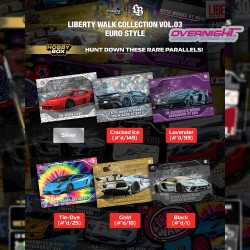-PREORDER - Tarmac Works Tarmac Cards Liberty Walk Collection Vol03 Euro Style 2027 - Hobby Box CAJA -TC-LBC-H03