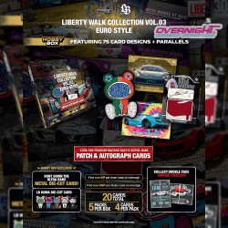 -PREORDER - Tarmac Works Tarmac Cards Liberty Walk Collection Vol03 Euro Style 2027 - Hobby Box CAJA -TC-LBC-H03