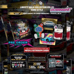 -PREORDER - Tarmac Works Tarmac Cards Liberty Walk Collection Vol03 Euro Style 2027 - Hobby Box CAJA -TC-LBC-H03