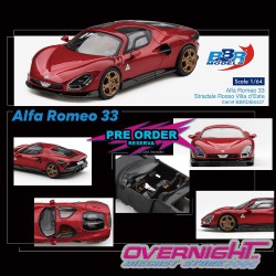 BBR Alfa Romeo 33 Stradale Rosso Villa D'este 2025 - Escala 1/64 - BBRDIE6427