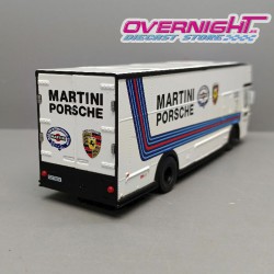 Schuco Mercedes-Benz Racecar Transporter Porsche Martini Racing Blanco Escala 1/64 452038000