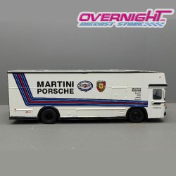 Schuco Mercedes-Benz Racecar Transporter Porsche Martini Racing Blanco Escala 1/64 452038000