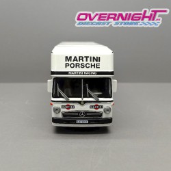 Schuco Mercedes-Benz Racecar Transporter Porsche Martini Racing Blanco Escala 1/64 452038000