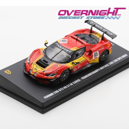 Looksmart Ferrari 296 GT3 n51 2nd 24h Spa 2024 A. Rovera – D. Rigon – A. Pier Guidi Escala 1/64 LS64015
