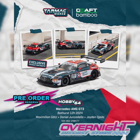 Tarmac Works Mercedes-Benz Amg Gt Gt3 n77 Maximilian Götz Bathurst 12h 2024 - Escala 1/64 T64-062-24BH77