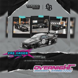 Tarmac Works Nissan Skyline (R32) Lb - Kaido Works Black 2025 - Escala 1/64 T64-097-BLK