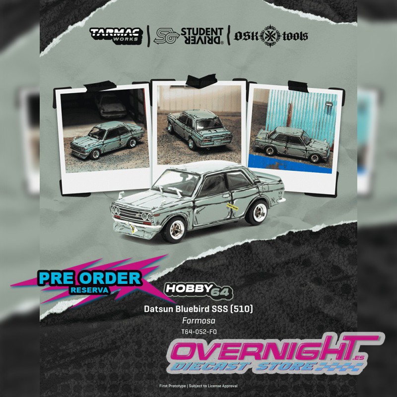 Tarmac Works Datsun 510 Bluebird Wagon SSS 1973 - Escala 1/64 T64-052-FO