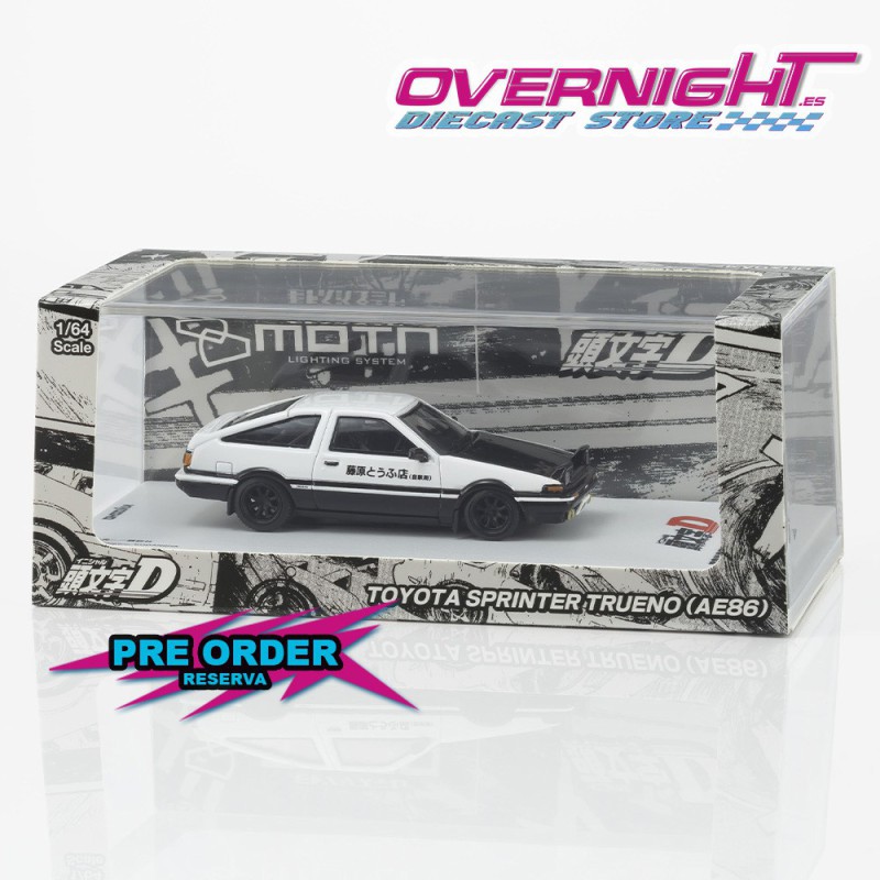 Kyosho MOTN Toyota Sprinter Trueno AE86 Initial D con Led - Escala 1/64 07133LA