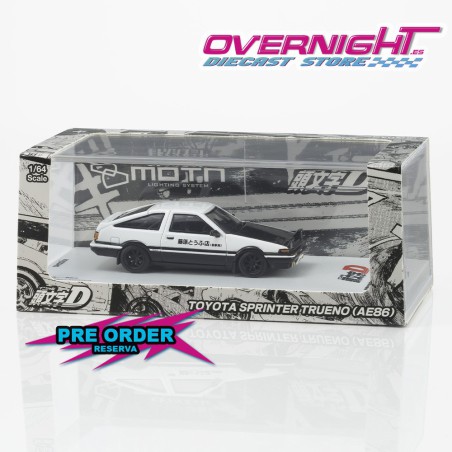 Kyosho MOTN Toyota Sprinter Trueno AE86 Initial D con Led - Escala 1/64 07133LA