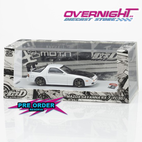 Kyosho MOTN Mazda Savanna RX-7 (Fc) Initial D con Led - Escala 1/64 07133LC