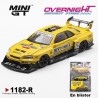 Mini GT NISSAN GTR (R34) SKYLINE SUPER SILHOUETTE SPORT YELLOW 2025 MGT01182-BL