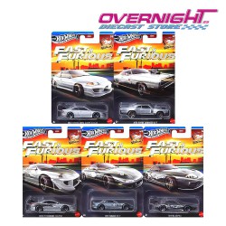Hot Wheels Silver Series Fast and Furious 2026 pack 5 coches 25th Anniversary Silver Bodies Escala 1/64 HNR88-979Q