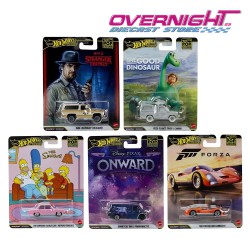 Hot Wheels Premium Pop Culture pack de 5 coches - Simpsons - Stranger Things - Forza - HXD63-979S