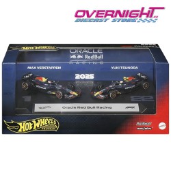 Hot Wheels Premium Oracle Red Bull Max Verstappen y Yuki Tsunoda Formula 1 2025  Escala 1/64 JMM95