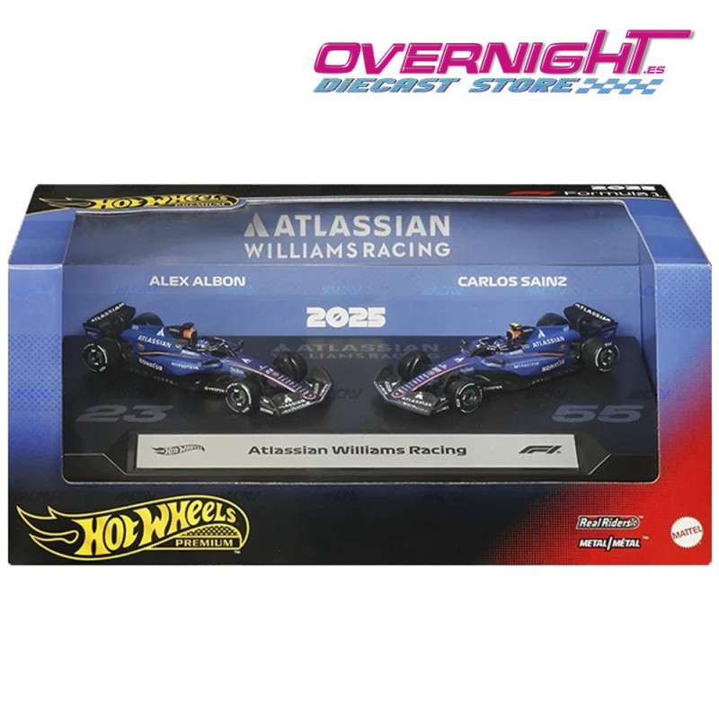 Hot Wheels Premium Williams Carlos Sainz y Alexander Albon Formula 1 2025  Escala 1/64 JMM98