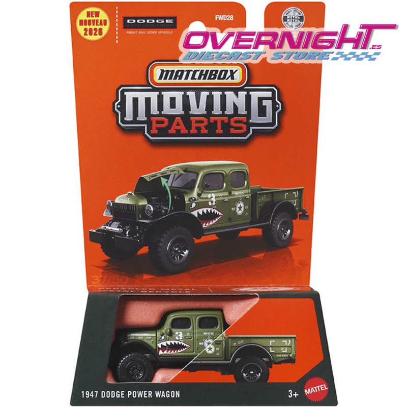 Matchbox Moving Parts 1947 Dodge Power Wagon Escala 1/64 JHV34
