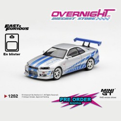Mini GT Nissan Skyline GT-R C-West 2 Fast 2 Furious - Brian O'Conner - Escala 1/64 en blister MGT01252-BL