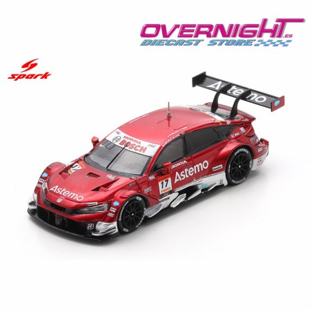 Spark Astemo Civic Type R-GT Real Racing n17 GT500 SUPER GT 2025 Tsukakoshi - Koide Escala 1/64 64SGT25017